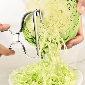 1pc Stainless Steel Peeler For Fruit; Carrot; Potato; Multi-purpose Cabbage Planer; Vegetable And Fruit Peeler; Kitchen Gadget - Silvery