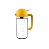 1pc 2-in-1 Oil Bottle Spray And Automatically Open Pour Olive Oil Gravy Boats Grill Sprayer Leak-proof Nozzle BBQ Kitchen Accessories - Yellow