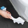 1pc Bathroom Brush; Tile Corner Crevice Brush; Multifunctional Cleaning Brush; Floor Drain Brush 9.06"x4.13" - White