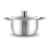 Stainless Steel 5QT Stock Pot with Tempered Glass Lid and Double Handles  - Stainless Steel