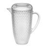 Leading Ware 2.5 Quarts Water Pitcher with Lid, Diamond Cut Unbreakable Plastic Pitcher, Drink Pitcher, Juice Pitcher with Spout BPA Free - as Pic