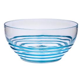 Swirl Acrylic Serving Bowls, Unbreakable Large Plastic Bowls, Soup Bowls, Salad Bowls, Cereal Bowl for Snacks, BPA Free - as Pic