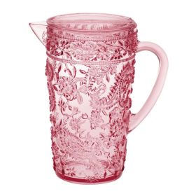 Leading Ware 2.5 Quarts Water Pitcher with Lid, Paisley Unbreakable Plastic Pitcher, Drink Pitcher, Juice Pitcher with Spout BPA Free - as Pic