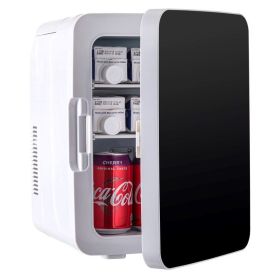 Portable Cooler Compact Mini Refrigerator For Bedroom Office Car Boat Dorm Skincare  - Black - 10 L