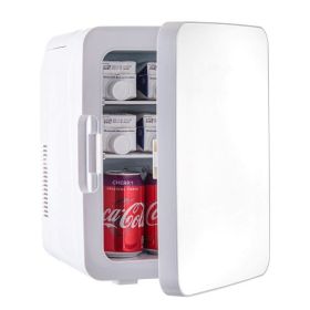 Portable Cooler Compact Mini Refrigerator For Bedroom Office Car Boat Dorm Skincare  - White - 10 L