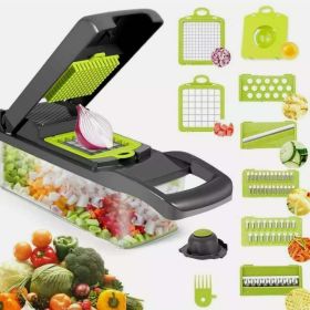 Multifunction Vegetable Fruit Slicer Chopper Food Container - One Size