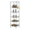Concise 6 Layers Carbon Steel & PP Storage Rack Silver Gray  YJ  - Silver