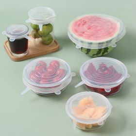 6Pcs Food Silicone Cover Fresh-keeping Dish Stretchy Lid Cap Reusable Wrap Organization Storage Tool Kitchen Accessories - 2 Set