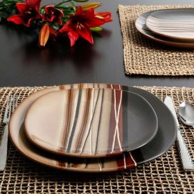 Brown Bazaar Dinnerware Set - Enhance Your Dining Experience with Style and Elegance! - Brown