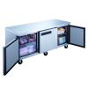 3 Door Commercial Undercounter Refrigerator made by stainless steel  D60.125 in.   - silver - Stainless Steel