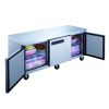 3 Door Commercial Undercounter Refrigerator made by stainless steel  D60.125 in.   - silver - Stainless Steel