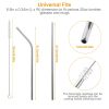 10Pcs 8.5in Stainless Steel Drinking Straws Reusable Metal Drinking Straws for 20oz Tumbler - SLV