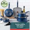 Kitchen Solutions 14-Piece Ceramic Non-Stick Cookware Set, Blue - Blue