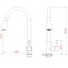 Pull Down Kitchen Faucet with Sprayer Stainless Steel Brushed Gold - as Pic