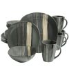 Brown Bazaar Dinnerware Set - Enhance Your Dining Experience with Style and Elegance! - Gray