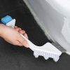 1pc Bathroom Brush; Tile Corner Crevice Brush; Multifunctional Cleaning Brush; Floor Drain Brush 9.06"x4.13" - White