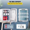 Portable Cooler Compact Mini Refrigerator For Bedroom Office Car Boat Dorm Skincare  - Black - 10 L