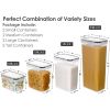 Kitchen Food Storage Containers Set, Kitchen Pantry Organization and Storage with Easy Lock Lids, 8 Pieces - transparent