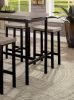 5 Pc Counter Height Table Set Two Tone Design Black Gray Dining Chairs Sturdy Metal Construction PVC Plastic Top Dining Room Furniture - as Pic