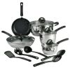 Everyday 14 Pc Stainless Steel Tri-Ply Base Cookware Set - Silver