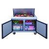 Dukers DSP48-12-S2 Commercial 2-Door Refrigerated Sandwich Salad Food Prep Table in Stainless Steel - stainless ateel - R290