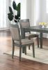 5pc Dining Room Set Dining Table w wooden Top Cushion Seats Chairs Kitchen Breakfast Dining room Furniture Oak Veneer Unique Design - as Pic
