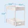 2 Pack Under Sink Organizers and Storage Bathroom Organizer Under Sink, Pull Out Cabinet Organizer for Kitchen Bathroom Sink Storage, White - as Pic