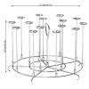1pc Kitchen Air Fryer Rack Accessories; BBQ Grill Tray Basket Stand; Roasting Meat Food Holder Tool For Household Picnic Camping - 6QT
