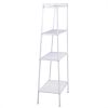 Metal 4 Shelf Bookcase, Multifunctional Ladder-Shaped Plant Flower Stand Rack Bookrack Storage Shelves, Ivory RT - ivory