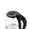 ZOKOP HD-1857-A 110V 1500W 1.8L Electric Glass Kettle US Plug - black
