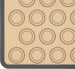 2-pack of non-stick silicone baking mats with macaron cookie template for easy and reliable baking  - 2pcs