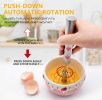 Semi-Automatic Egg Whisk Hand Push Egg Beater Stainless Steel Blender Mixer Whis - Silver