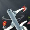 500 ML Manual Meat Mincer Garlic Chopper Rotate Garlic Press Crusher Vegetable Onion Cutter Kitchen Cooking Accessories - Pink