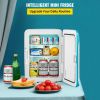 Portable Cooler Compact Mini Refrigerator For Bedroom Office Car Boat Dorm Skincare  - Blue & White - 10 L
