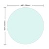 30" Inch Round Tempered Glass Table Top Clear Glass 1/4" Inch Thick Round Polished Edge - Transparent