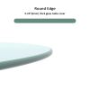 30" Inch Round Tempered Glass Table Top Clear Glass 1/4" Inch Thick Round Polished Edge - Transparent