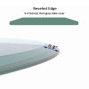 32" Inch Round Tempered Glass Table Top Clear Glass 3/8 Inch Thick Beveled Polished Edge - Transparent