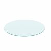 30" Inch Round Tempered Glass Table Top Clear Glass 1/4" Inch Thick Round Polished Edge - Transparent