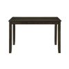 Classic Transitional 5pc Dining Set Dining Table and Four Side Chairs Set Charcoal Finish Lattice-Back Chairs Wooden Dining Furniture Set - as Pic