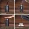 French Press Coffee Tea Maker; with 4 Level Filtration System Borosilicate Glass Durable Stainless Steel Thickened Heat Resistant - default