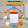 Portable Cooler Compact Mini Refrigerator For Bedroom Office Car Boat Dorm Skincare  - Red & White - 10 L