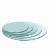 32" Inch Round Tempered Glass Table Top Clear Glass 3/8 Inch Thick Beveled Polished Edge - Transparent