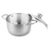 Stainless Steel 5QT Stock Pot with Tempered Glass Lid and Double Handles  - Stainless Steel