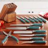 Pioneer Signature 14-Piece Stainless Steel Knife Block Set, Off-White - off-white