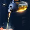 1pc 2-in-1 Oil Bottle Spray And Automatically Open Pour Olive Oil Gravy Boats Grill Sprayer Leak-proof Nozzle BBQ Kitchen Accessories - Yellow