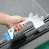 1pc Bathroom Brush; Tile Corner Crevice Brush; Multifunctional Cleaning Brush; Floor Drain Brush 9.06"x4.13" - White