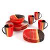 Brown Bazaar Dinnerware Set - Enhance Your Dining Experience with Style and Elegance! - Red