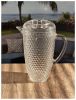 Leading Ware 2.5 Quarts Water Pitcher with Lid, Diamond Cut Unbreakable Plastic Pitcher, Drink Pitcher, Juice Pitcher with Spout BPA Free - as Pic
