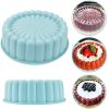Silicone Round Pan Charlotte Cakes Baking Pan Sponge Flan Mold Strawberry Shortcake Baking Pan Kitchen Silicone Moulds - gray