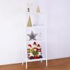 Metal 4 Shelf Bookcase, Multifunctional Ladder-Shaped Plant Flower Stand Rack Bookrack Storage Shelves, Ivory RT - ivory
